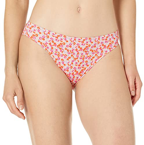 Amazon Essentials Damen Klassisches Bikini-Unterteil, Bademode, Blasser Pfirsich Mikrofloral, 42