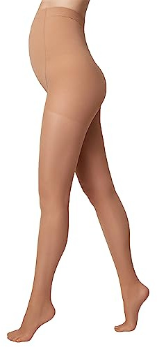Conte elegant MOMMY 40 Medias - Medias de Mujer - Ropa de Maternidad - Medias de Maternidad - Embarazo - Embarazo con Soporte para el Vientre - Gr. 3 - Marrón