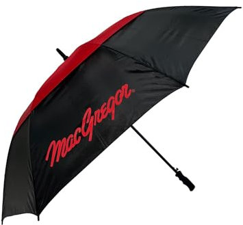 MACGREGOR Golfschirm mit Doppeldach, 162,6 cm, Schwarz, schwarz/red, Klassisch