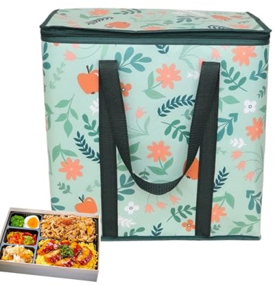 Bolsas isotérmicas para alimentos fríos, refrigeradores isotermos con gran asa grande y gran capacidad | Red termorregulada con cordones ampliados en no tejidos, gran capacidad para tartas de frutas y