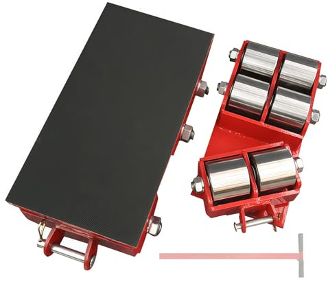 Patín Para Maquinaria Pesada Con Ruedas De Acero, Transportador Industrial Para Cargas Pesadas Para La Reubicación De Equipos(Steel wheel,32TonǄ00Lbs)