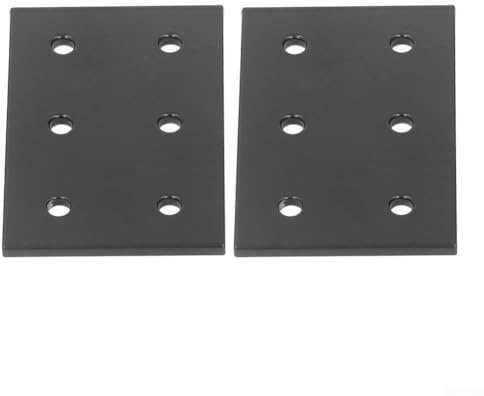 Oniissy Placa de conexión plana de acero inoxidable para muebles y marcos, soporte de 6 agujeros, 80 x 40 mm, herrajes de construcción resistentes para mesas, camas, estantes (2