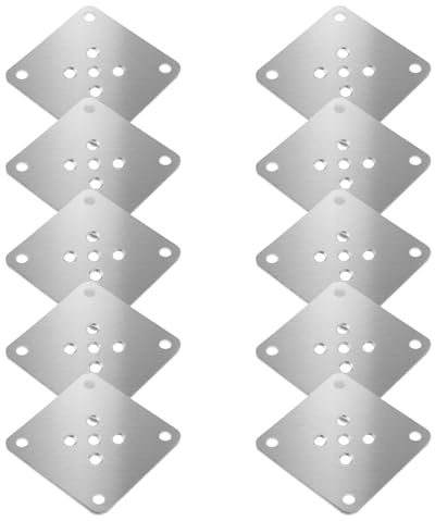 Gatuida 10 Piezas De Placas De Montaje para Patas De Mesa Herrajes para Patas De Mesa Fijadores para De Herrajes De Conexión para De Conectores para De