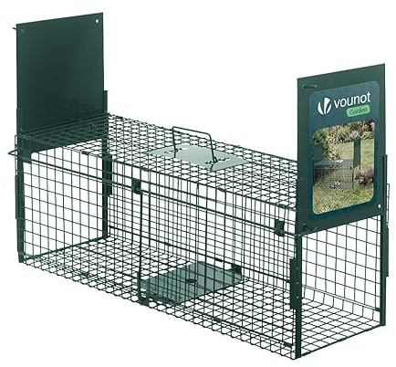 VOUNOT® Trappola per Topi Vivi 80x26x34 cm, Gabbia Trappola per Topi e Ratti Senza Crudeltà, Riutilizzabile con Maniglia Uso Interno ed Esterno per Roditori, Verde