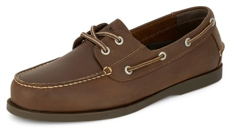 Dockers Mens Vargas Classic Leather Boat Shoe, Rust, 10 M