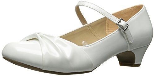The Children's Place,girls,Mary Jane,and Toddler Dressy Low Heel Shoes,White,1 Big Kid