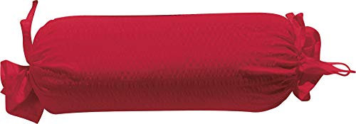 Erwin Müller Nackenrollenbezug Seersucker Uni Serie Rosenheim - pflegeleicht, bügelfrei, mit Bindebändchen