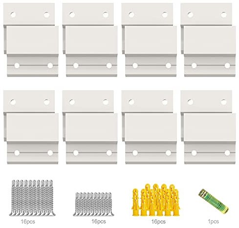 Z-Klemmen, zum Aufhängen von französischen Schienen, Bilderaufhänger-Hardware-Kit, Wandhalterung, ineinandergreifende Wandhalterung, zum Aufhängen von Spiegeln, Regalen, Kopfteilen, Kunstrahmen