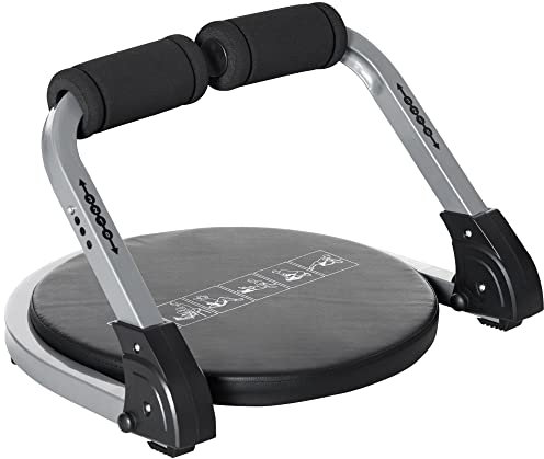 HOMCOM Abs Trainer, Ab Crunch Machine, Foldable Abdominal Trainer, Core Fitness & Whole Body Exercise Equipment for Home Gym