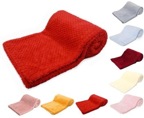 Manta de lujo súper suave para bebé (75 x 100 cm) (rojo)