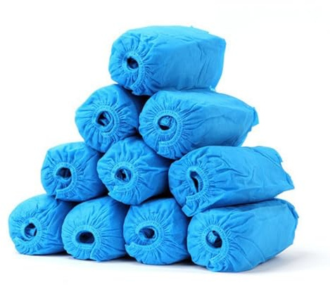 Labbe 100 Piezas Zapatos Desechables Cubre Tela No Tejida Banda Elástica Transpirable a Prueba de Polvo Antideslizante Cubre Zapatos