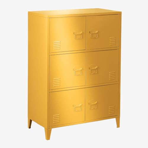 SKLUM 6-türiger Spindschrank aus Stahl Pohpli -