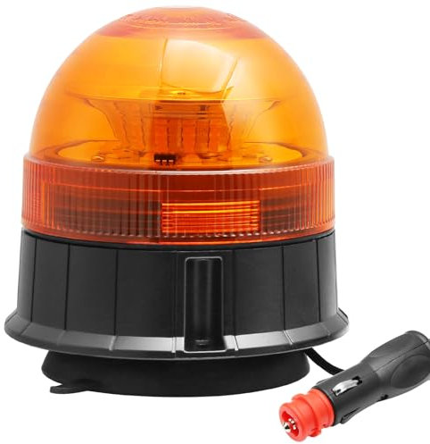 ETUKER Piloto Estroboscópica Luz Rotativo Led NaranjaTractor Magnetico 12v 24v Flash de Emergencia Homologadas