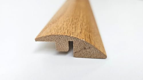 Project DIY® Solid Oak Ramp Reducer Threshold Profile - Wood Flooring Transition Strip for Laminate, Vinyl, Carpet and Hardwood Floors - Durable Door Bar - 90CM Length (Laquered (Oil Finish)