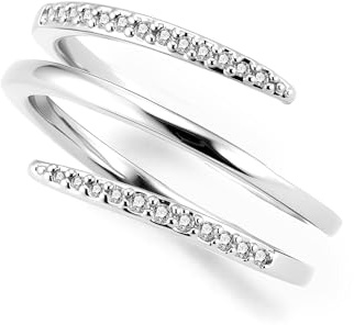 ALEXCRAFT Anillo Infinito Plata 925 con Zirconia, Cristal Ajustable Hipoalergenico de Compromiso y Amistad - Regalo para Novia Madre