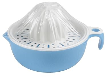 ORCHIDS Fruit Hand Press Citrus Juicer – Manual Lemon Orange Lime Squeezer, Multi-Purpose Heavy Duty Handheld Juice Extractor Tool for Kitchen, Bar & Home Use (Light Blue)