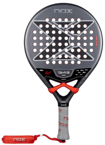 NOX Padelracket ML10 Ventus Control 3K 2026 | Miguel Lamperti rund form Pala Padel | 3K Carbon Fiber Face, HR3 Color Eva Core | EOS Tunnel Agility, Custom Grip Comfort, Dual Spin Surface Control