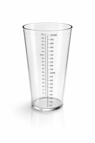 Vaso Batidora de Mano 1000 ml – Vaso Batidor, Vaso Medidor Cocina, Vaso Medidor Batidora, Medidores de Cocina – Compatible con Batidora Braun, Cecotec - Jarra Medidora Plastico, Taza Batidora sin BPA