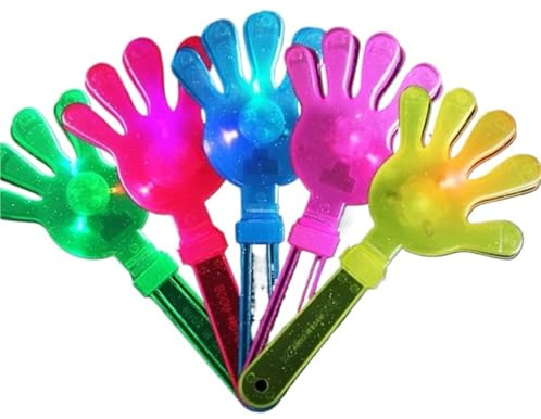 WSQHAO 12 pièces Claquettes à Main éclairer bruiteurs Fort Fabricant de Bruit Jouet Clap for Mariage fête d'anniversaire faveurs Fournitures pour Fêtes