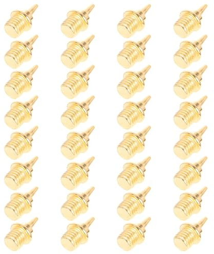 WRITWAA Chiodi per Scarpe da Corsa Accessori per Calzature Sportive in Metallo 32 Pezzi Colore Oro, Leggeri e Resistenti, per Corsa e Cross Country