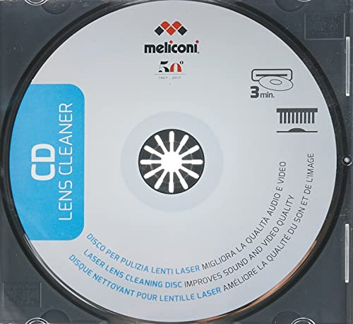 Meliconi CD Lens Cleaner, CD Pulizia Lente per Home Audio, Car Audio e PC