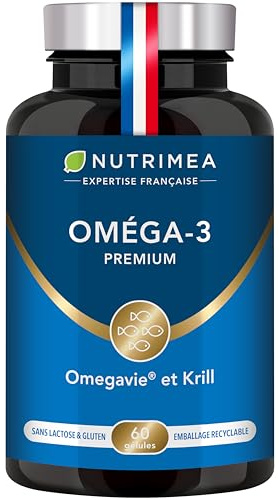 Omega 3 & Krill d'Antarctique | Breveté Omegavie® | Huile de Poissons Sauvages | Antioxydant Naturel | Cognition & Système Immunitaire | Concentré en Astaxanthine | Fabrication Française | Nutrimea