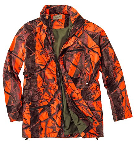 Hubertus Segnale caccia giacca arancione fantasia oversize, 2xl-8xl:5xl