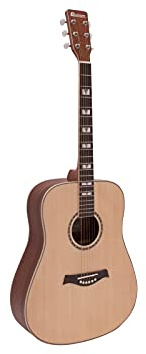DIMAVERY STW-40 westerngitarr, natur (ljus scen & Disco)