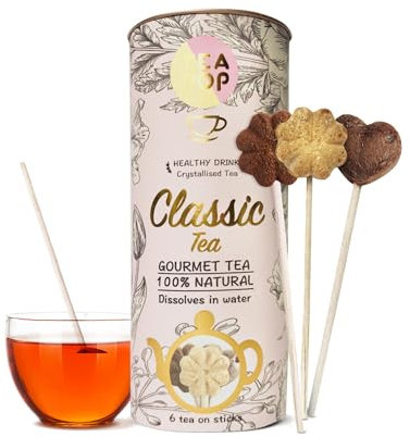TEA On-A-Stick | boîte-cadeau assortie de délicieux thé gastronomique cristallisé dans un pop | fabriqué à partir de plan, de fruits et d'herbes | se dissout entièrement dans l'eau