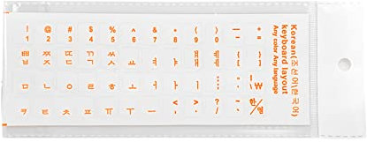 Asukohu Adesivi trasparenti 6 colori solo lingua coreana copertura tastiera trasparente lettera con accessori per notebook notebook adesivi per tastiera coreana per sfondo trasparente