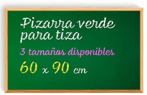 Pizarra Tiza, Pizarra Verde para Pared con Material de Montaje, Pizarra para Niños, Escuela y Hogar, Pizarra Tiza Pared ideal Aulas, Restauración y Vivienda - Ofituria (60x90)