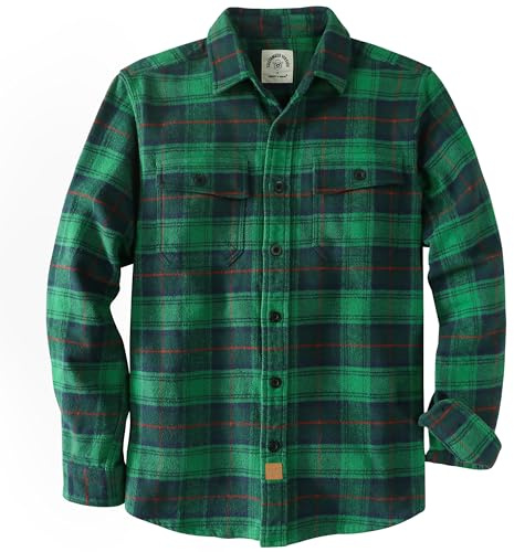 Dubinik® 13oz Tessuto Molto Pesante Camicia Flanella Uomo Flanella Pesante Giacca Pesante Maniche Lunghe Casual