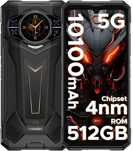 DOOGEE S200 Plus Rugged Smartphone 5G MTK 7300 4nm, 32GB+512GB 10100mAh 100MP+32MP+20MP Telefono Indistruttibile, 6.72”FHD 120 Hz 1.32 AMOLED Rear Display Al Funzione BT5.4/Fingerprint ID/Face ID/OTG