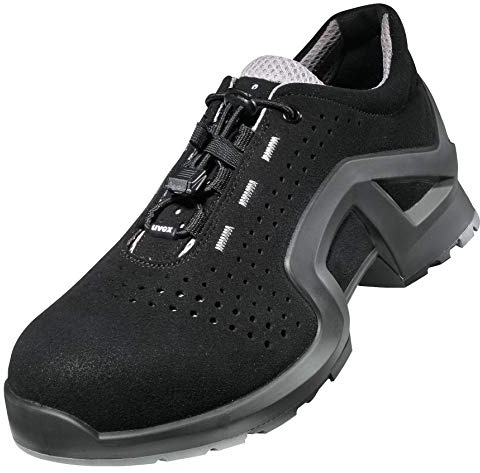 Uvex 1 x-tended Support Safety Shoes - for Men/Women - Grey/Black - Size 5