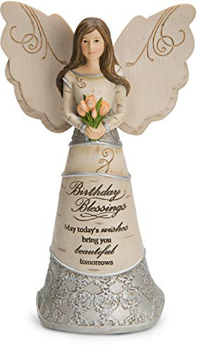 Pavilion Gift Company 82413 Elements Angels - Birthday Blessings May Today's Wishes Bring You Beautiful Tomorrows 6 Angel Figurine