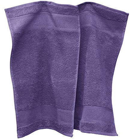 Erwin Müller Gästetuch Karlsruhe 2er- Pack 100% Baumwolle lila Größe 30x50 cm - extrem saugstark, leicht, flauschig weich, hautschmeichelnd (weitere Farben)