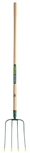 Leborgne, Fourche à Fumier 4 dents, Largeur: 22 cm, Manche Bois 130 cm, Acier Forgé et Trempé, Longueur totale 171 cm, Largeur 22 cm, Acier forgé et trempé/Bois