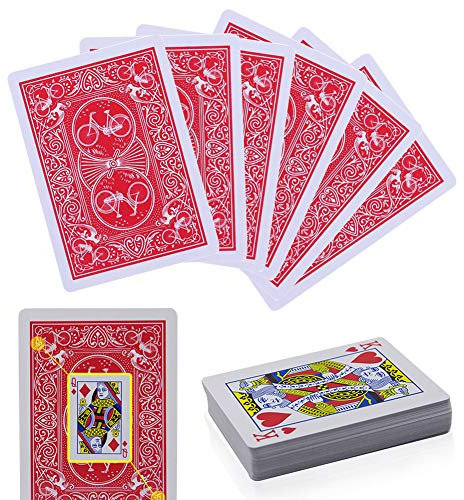 Gezinkte Zauber-Spielkarten – magische Tricks, geheim markierte Pokerkarten – für Erwachsene durchsichtige & perspektivische magische Pokerkarten 10 sets rot