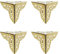 Tiazza Eckenschutz aus reinem Messing, hohl, Wolkenmuster, Antik-Hardware, Schreibtischkante, Holz, Schmuck, Geschenk-Box, Schrank, drei Seiten, vollständiger Eckschutz, goldfarben, 4 Stück