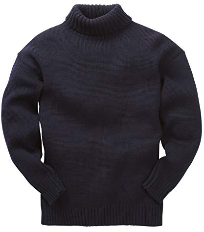 Merino Wool Submariner Sweater, Navy, L