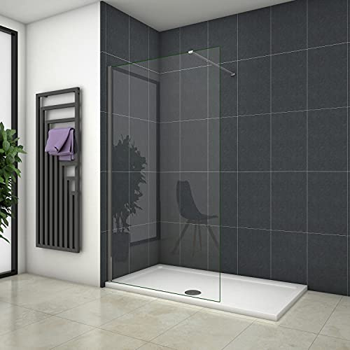 Walk in 8mm 80x200cm Barra Stabilizzatrice 90cm e cromato lucido