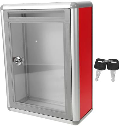 Hoement Petite Boîte Aux Lettres Support Mural Support De Courrier Boîte Aux Lettres en Aluminium De Bureau Suggestion Bac De Collecte