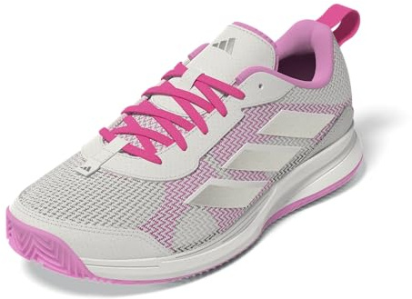 adidas Women's Avaflash Low Tennis Shoes, core White/Silver met./Lucid Pink, 8 UK