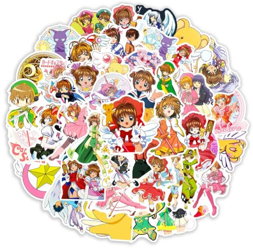 Pegatinas de Matou Sakura 50 Uds para maleta, monopatín, ordenador portátil, botellas de agua, coche, adolescentes, niños y niñas, pegatina impermeable