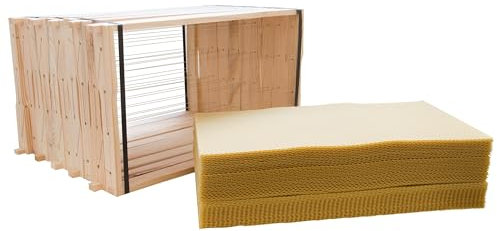 Kombi 70 Zander Rähmchen gedrahtet Hoff.-Seiten 477 x 220 LINDE+LÄRCHE+ 5,0 kg Mittelwände Zandermaß