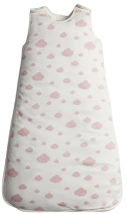 JEB TIFL Baby Sleeping Bag with Zip Closure - Easy Nappy Changes, Super Soft Cotton Sleeping Bags – Warm Sleep Sack for Newborns, Infants, and Toddlers (Lilac Clouds)