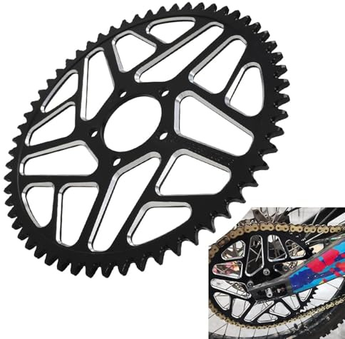 Piñón de 58 dientes, piñón de cadena trasera de motocicleta 7075, piñón de transmisión trasera de aluminio para motocicleta eléctrica Sur-Ron S/X X160/X260 Talaria Sting, color negro
