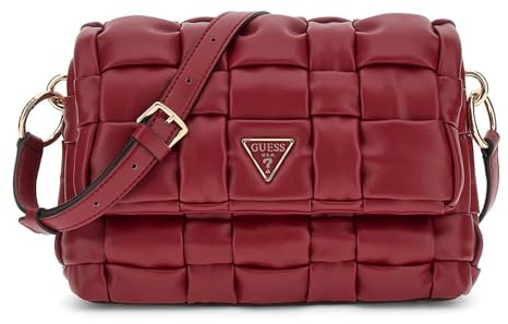 GUESS Marion Damen-Schultertasche mit Klappe, Rot, One Size, Marion Flap Umhängetasche