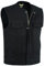 Leatherick Herren SOA Jeanskragen Motorradweste mit tiefen Taschen schwarz (L)
