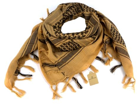 FOCUHUNTER Shemagh militaire tactique Désert Keffieh Écharpe Tête Cou Écharpe Coton 43x43 pouces Coloré Écharpes Arabe Wrap avec Gland pour Hommes et Femmes